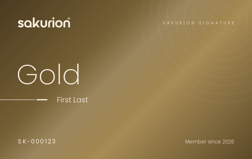 SAKURION Signature Gold card