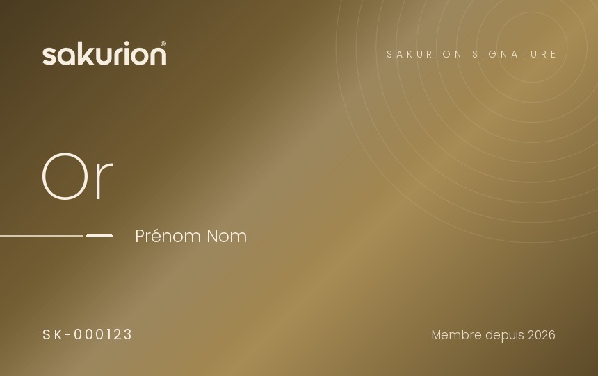 Carte SAKURION Signature Or