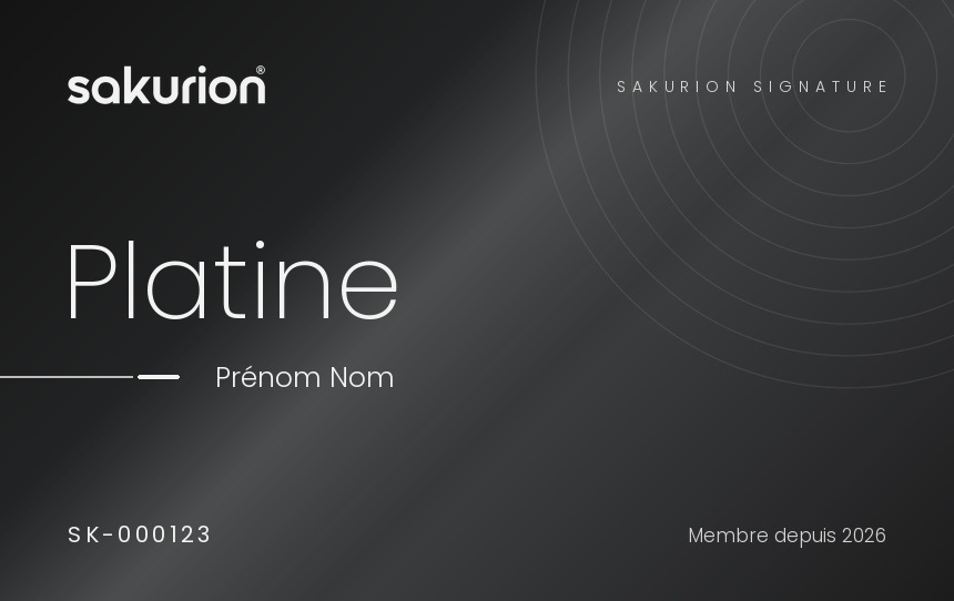Carte SAKURION Signature Platine